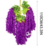 Основни висящи цветя Модна домакинска виолетова стена висяща виолетова изкуствена украса на цветя симулация стена висящи гирлянди цветя фалшива копринена орхидея