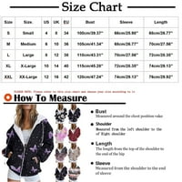 Нови дамски Zip Up Hoodie Caots с джобове модни ежедневни Хелоуин печат с джобно яке с дълъг ръкав с джобно яке на просвет