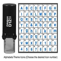 PrintToo Персонализиран азбучен номер Теми Икони Гуменият печат за самолице