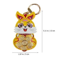 Zodiac Rabbit Keychain Wealth Bunny Charm Lucky Keychain Chinese Style Zodiac Rabbit Keychain