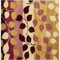 Soho Martha Floral Wool Area Rug, Red Gold, 6 '6' квадрат