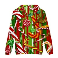 Качулки за отстъпки за мъже свободно време Коледно пуловер Флис Суитчър с качулка с качулка, многоцветна