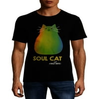 Дисни Пиксар соул котка Мъжки & големи мъжки Графичен тениска, размери с-3ХЛ, Дисни соул котка Мъжки тениски