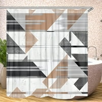 Fnyko душ завеса геометрично изкуство отпечатани завеси за декор за баня с громжи и куки плат за водоустойчиви душ завеси за баня