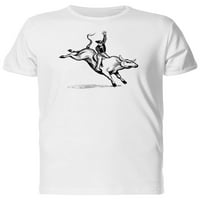 Каубой езда бик скица тениска Мъже-изображение от Шатърсток, Мъжки ХХ-голям