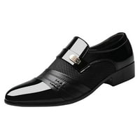 Мъжки класически кожени обувки за рокля ежедневни бизнес официални Дантела нагоре обувки лек комфорт приплъзване на мокасини Кафяв Размер 38