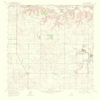 Топо карта-люти Тексас Куад-УСГ-23. 28. - Гланцирана Сатенена Хартия