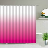 Европейски стил абстрактна цветна ивица завеса за душ модерен пейзаж баня завеси водоустойчив тъкан баня екран с куки