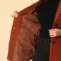 Уникални изгодни Дамски назъбен ревер Единична гърди Връхни дрехи дълго палто