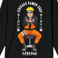 Naruto Classic с Ichiraku Ramen Men's Black Crew Neck Tee-Medium