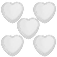 Ясни калъфи за съхранение на сърцето Сърдечни кутии бижута калъфи за малки контейнери за подаръци