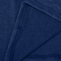 asdoklhq летни есенни женски върхове просвета под $ дамски солидна цветна капачка ръкав блузи тениска небрежно свободно годни основни ризи резервоари сини xl