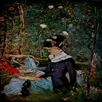Портрет на жена в градински плакат отпечатък от Edouard Manet