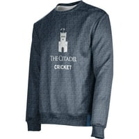 Мъжки флот Цитадела Булдогс Име на крикет Drop Crewneck Pullower Sweatshirt