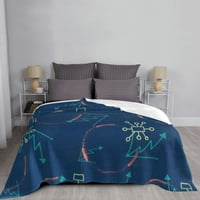 Планиране на бъдещо одеяло за Doodle, пухкаво меко уютно одеяло фланелно плюшено хвърляне на дивана от микрофибър, спално бельо, 80 x60