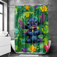 Fnyko Lilo & Stitch душ завеса за карикатура за декорация на карика