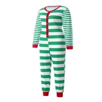 Mialoley Коледно семейство, съвпадащо пижама ивици за печат родител-дете