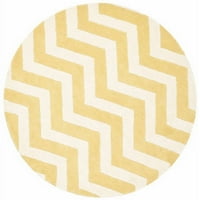 Chatham Jake Zigzag Stripes Wool Area Rug, светло златна слонова кост, 2 '3'