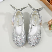 Floleo Clearance бебета деца бебе момичета кристал bling пеперуда единични обувки за принцеси сандали сандали