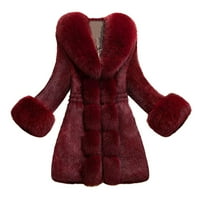Cptfadh дамски палта жени дами зима за топло изстрелване на плюшено яке палто