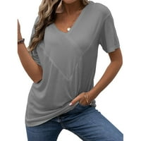 Женски летни тениски за пачуърк с v-образно декол