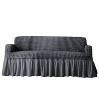 Хол 3D балонче еластичност мек стол протектор диван покрива обхваща диван диван тъмно сив 1Seat