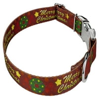 Country Brook Petz® Premium Merry Christmas Dog Collar & Liesh Limited Edition - Малко