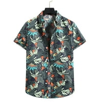 Мъжки жилетка с късо ръкав Хавайска плажна риза за цветя Мъжки риза за костенурка Hot6SL4492696
