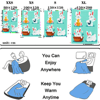 Великденски цветно одеяло за зайче с възглавници за офис, легло, диван топло удобно анимационно плюшено одеяло великденско яйца одеяло за деца жени възрастни