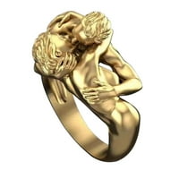 Свети Валентин подарък мъже и жени двойка пръстени преувеличени любов серия пръстен