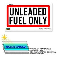 Само Безоловен Бензин - - Ламиниран Знак Прозорец Стикер