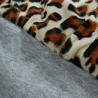 Patlollav Fashion Womens Warm Fau Coat Jacket Winter Leopard Long Loweve Upback Allback and Clearance