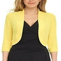 Cathery Women's Plus Size Open Front Croppled Bolero рамене кардиган, рамене на пуловерно яке