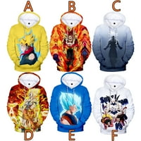 Dragon Ball Z 3D отпечатана качулка Saiyan Pattern Hoodie Men's Women's Funny Hoodie Есен зима качулка Goku Hoodie Youth Sweatshirt